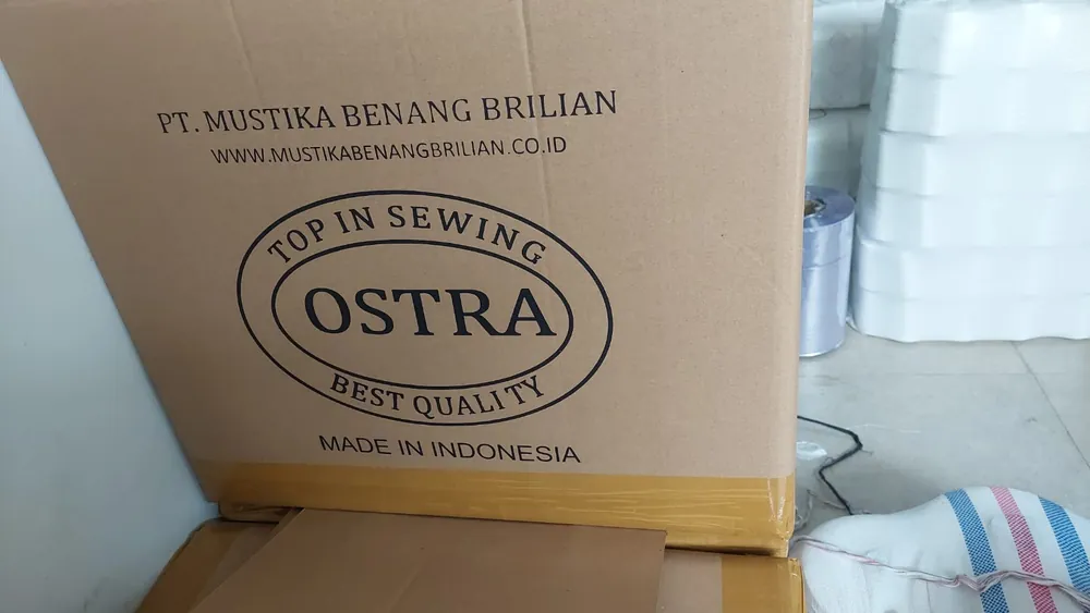 Karton kemasan OSTRA, Top in Sewing, Made in Indonesia